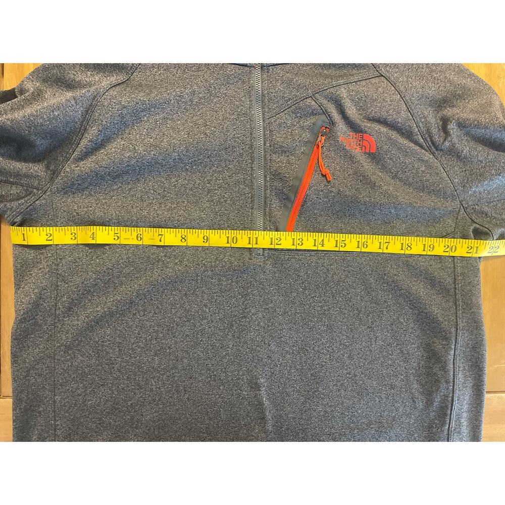 The North Face Canyonlands Half Zip Pullover Mens Size Large Grey Orange Pockets - Picture 6 of 7